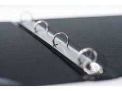 Noten-Ringmappe DIN A4 Kunstleder 4-fach - Schwarz 