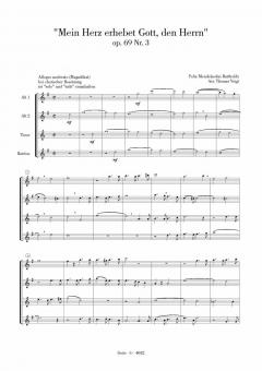 Mein Herz erhebet Gott, den Herrn Opus 69 Nr. 3 von Felix Mendelssohn Bartholdy 