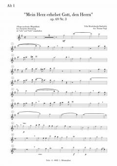 Mein Herz erhebet Gott, den Herrn Opus 69 Nr. 3 von Felix Mendelssohn Bartholdy 