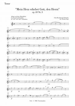 Mein Herz erhebet Gott, den Herrn Opus 69 Nr. 3 von Felix Mendelssohn Bartholdy 