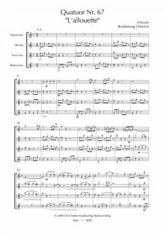 Quartett Nr. 67 von Joseph Haydn 