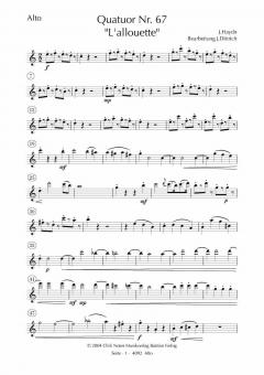 Quartett Nr. 67 von Joseph Haydn 