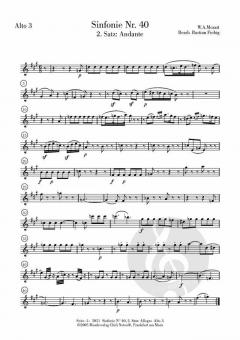 Andante aus der Symphonie Nr. 40 von Wolfgang Amadeus Mozart 