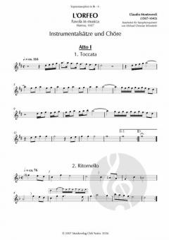 L'Orfeo, Instrumentsätze und Chöre von Claudio Monteverdi 