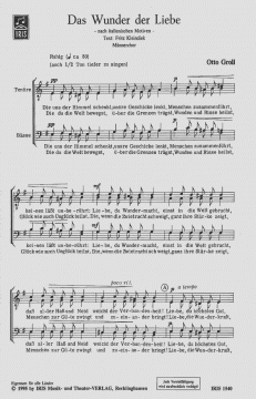 Das Wunder der Liebe von Otto Groll 