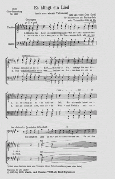 Es klingt ein Lied von Otto Groll 