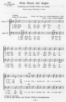 Mein Mund, der singet (Ursula Barthel) 
