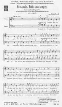Freunde, lasst uns singen (Otto Groll) 