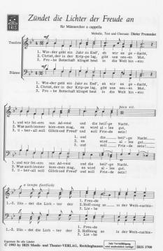 Zündet die Lichter der Freude an (Dieter Frommlet) 