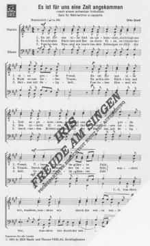 Es ist für uns eine Zeit angekommen von Otto Groll 