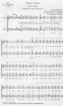 Can Can von Jacques Offenbach 