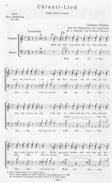 Chianti Lied von Gerhard Winkler 