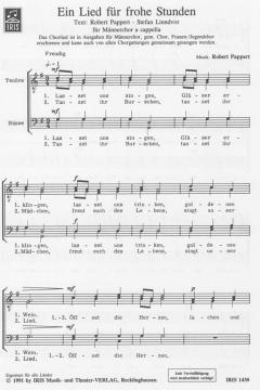 Ein Lied für frohe Stunden von Robert Pappert 