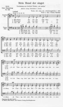Mein Mund, der singet (Ursula Barthel) 