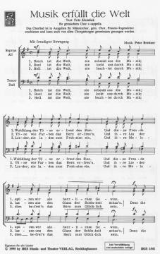Musik erfüllt die Welt (Peter Brettner) 