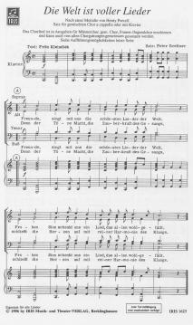 Die Welt ist voller Lieder von Peter Brettner 