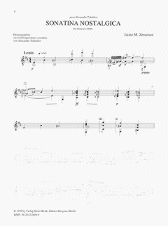Sonatina nostalgica von Jaime M. Zenamon 