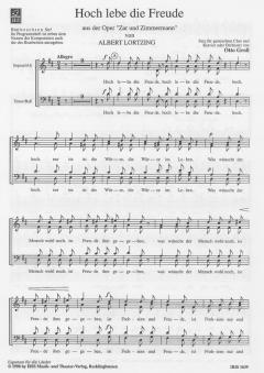 Hoch lebe die Freude (Albert Lortzing) 