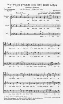 Wir wollen Freunde sein für's ganze Leben (Will Meisel) 