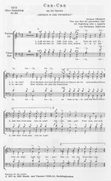 Can Can von Jacques Offenbach 