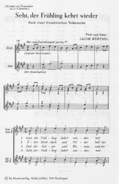 Seht, der Frühling kehr wieder (Jacob Bürthel) 