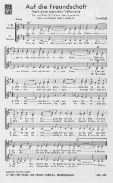 Auf die Freundschaft von Otto Groll 