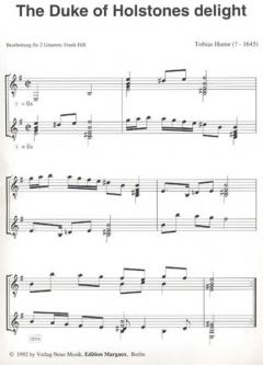 3 Stücke für zwei Gitarren von Tobias Hume 