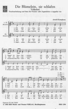 Die Blümelein sie schlafen von Arnold Kempkens 