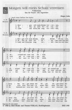 Morgen will mein Schatz verreisen (Jürgen Luhn) 