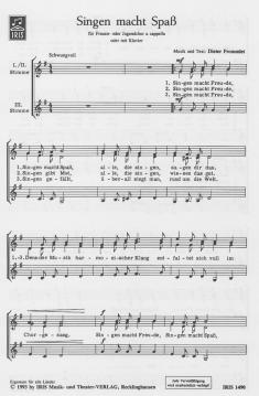 Singen macht Spaß (Dieter Frommlet) 