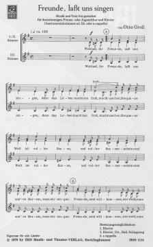 Freunde, lasst uns singen (Otto Groll) 