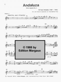 Danza Espanola No. 5: Andaluza von Enrique Granados 