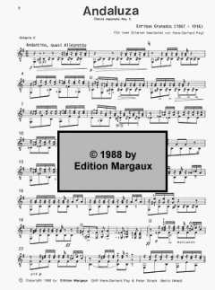 Danza Espanola No. 5: Andaluza von Enrique Granados 