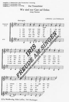 Wir sind nur Gast auf Erden (Lorenz Lauterbach) 