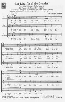 Ein Lied für frohe Stunden von Robert Pappert 