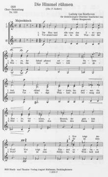 Die Himmel rühmen von Ludwig van Beethoven 