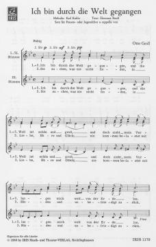 Ich bin durch die Welt gegangen (Otto Groll) 