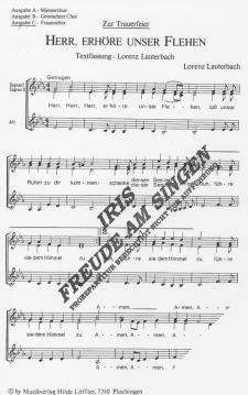 Herr, erhöre unser Flehen (Lorenz Lauterbach) 