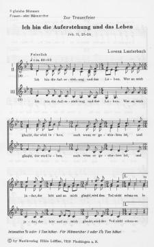 Ich bin die Auferstehung und das Leben (Lorenz Lauterbach) 