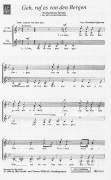 Geh, ruf es von den Bergen (Go, Tell It On The Mountain) (Hermann Ophoven) 