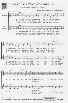 Zündet die Lichter der Freude an (Dieter Frommlet) 
