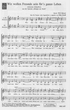 Wir wollen Freunde sein für's ganze Leben (Will Meisel) 