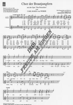 Chor der Brautjungfern von Carl Maria von Weber 