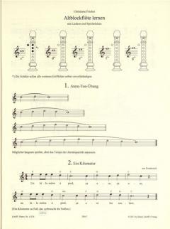 Altblockflöte lernen mit Liedern und Spielstücken (Christiane Fischer) 