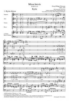 Missa brevis TVWV 9:15 von Georg Philipp Telemann (Download) 