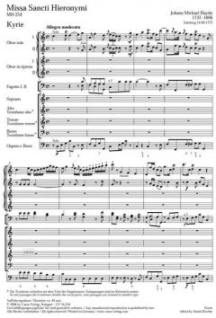 Missa Sancti Hieronymi MH 254 (Download) 