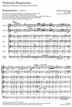 Haydn, M.: Weihnachtsresponsorien (Johann Michael Haydn) 