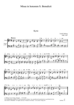Missa in honorem S. Benedicti (Laszlo Halmos) 