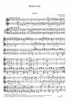 Missa e sole (Laszlo Halmos) 