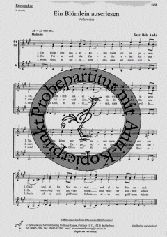 Ein Blümlein auserlesen 
